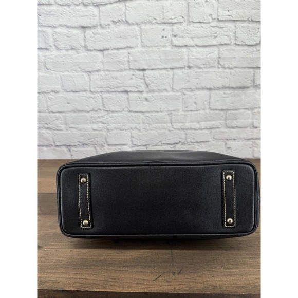 Dooney & Bourke Black Saffiano Leather Hobo Shoulder Bag Gold Hardware Logo - Picture 9 of 16